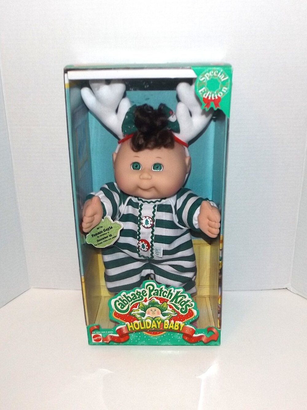 1998 Cabbage Patch Kids Sealed 12” Holiday Baby Pammie Gayla Dec. 25th Birthday